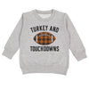 HONEYPIEKIDS | Sweet Wink Boys Grey TURKEY and TOUCHDOWNS Sweatshirt
