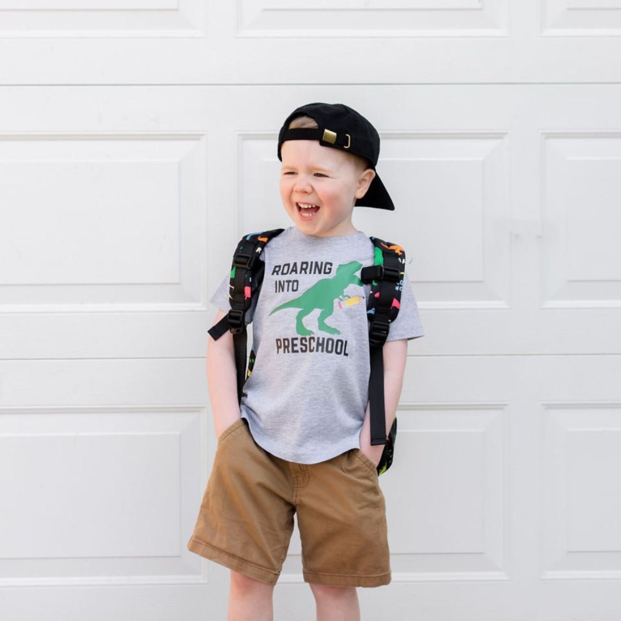 Sweet Wink Boys Roaring Into PRESCHOOL Dinosaur Shirt | HONEYPIEKIDS 
