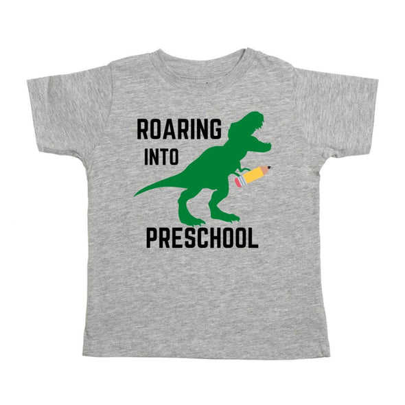 HONEYPIEKIDS | Sweet Wink Boys Roaring Into PRESCHOOL Dinosaur Shirt