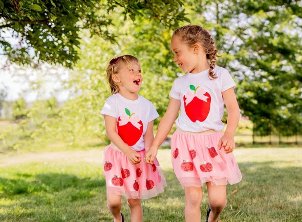 Sweet Wink Girls APPLE S/S Shirt | HONEYPIEKIDS | Kids Boutique Clothing