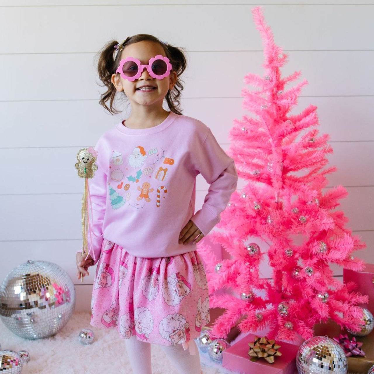 Sweet Wink Girls CHRISTMAS DOODLE Sweatshirt | HONEYPIEKIDS 