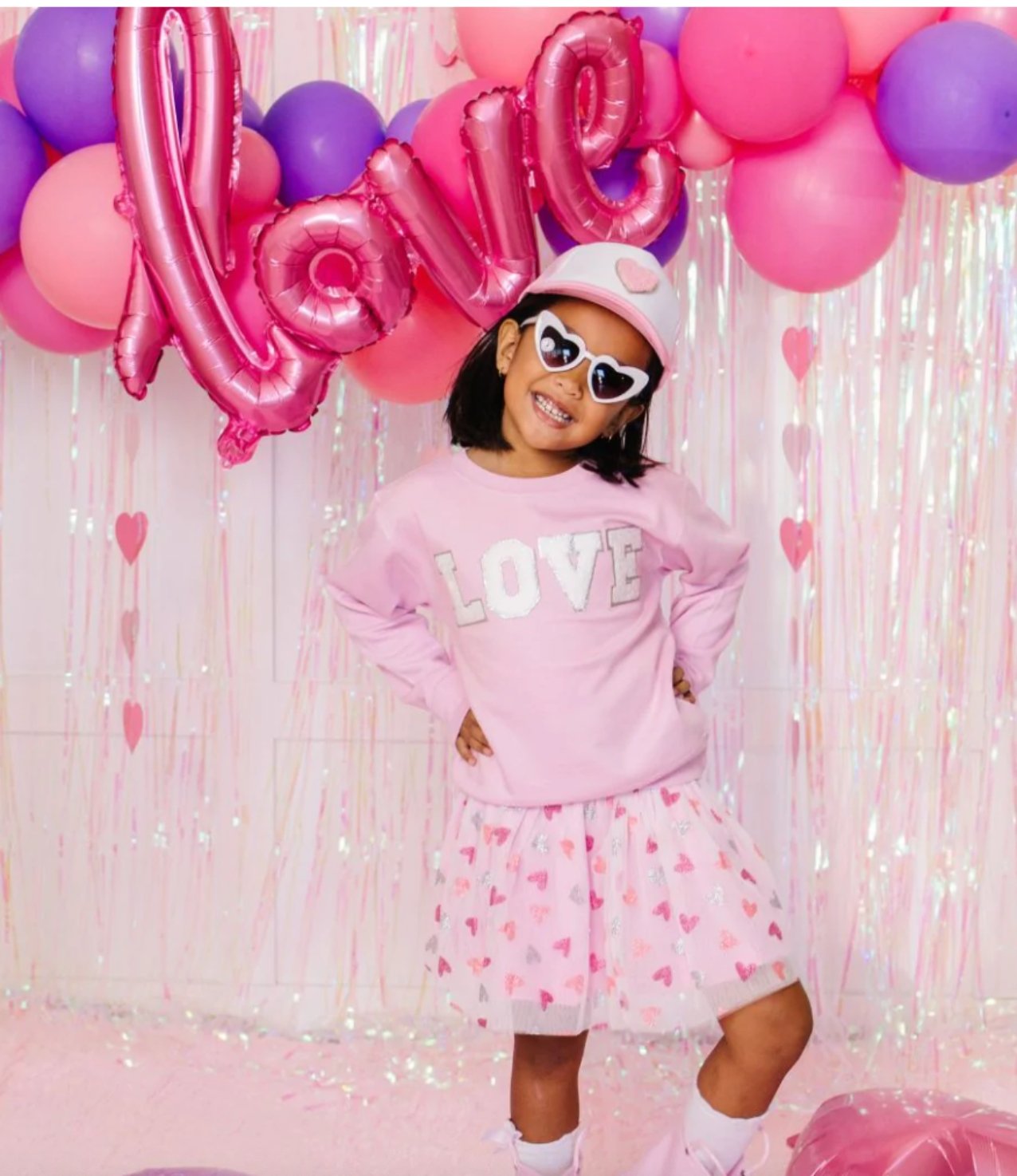 Sweet Wink Girls Glitter Heart Tutu Skirt | HONEYPIEKIDS 