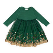 Emerald Sequin Long Sleeve Tutu Dress 2T Emerald Sequin Long Sleeve Tutu Dress 2T