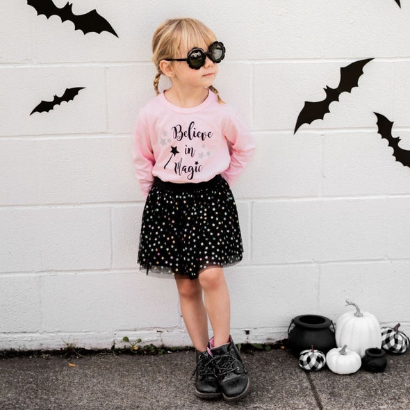 Sweet Wink Girls Halloween Black Mystical Stars Tutu Skirt | HONEYPIEKIDS | Kids Boutique Clothing