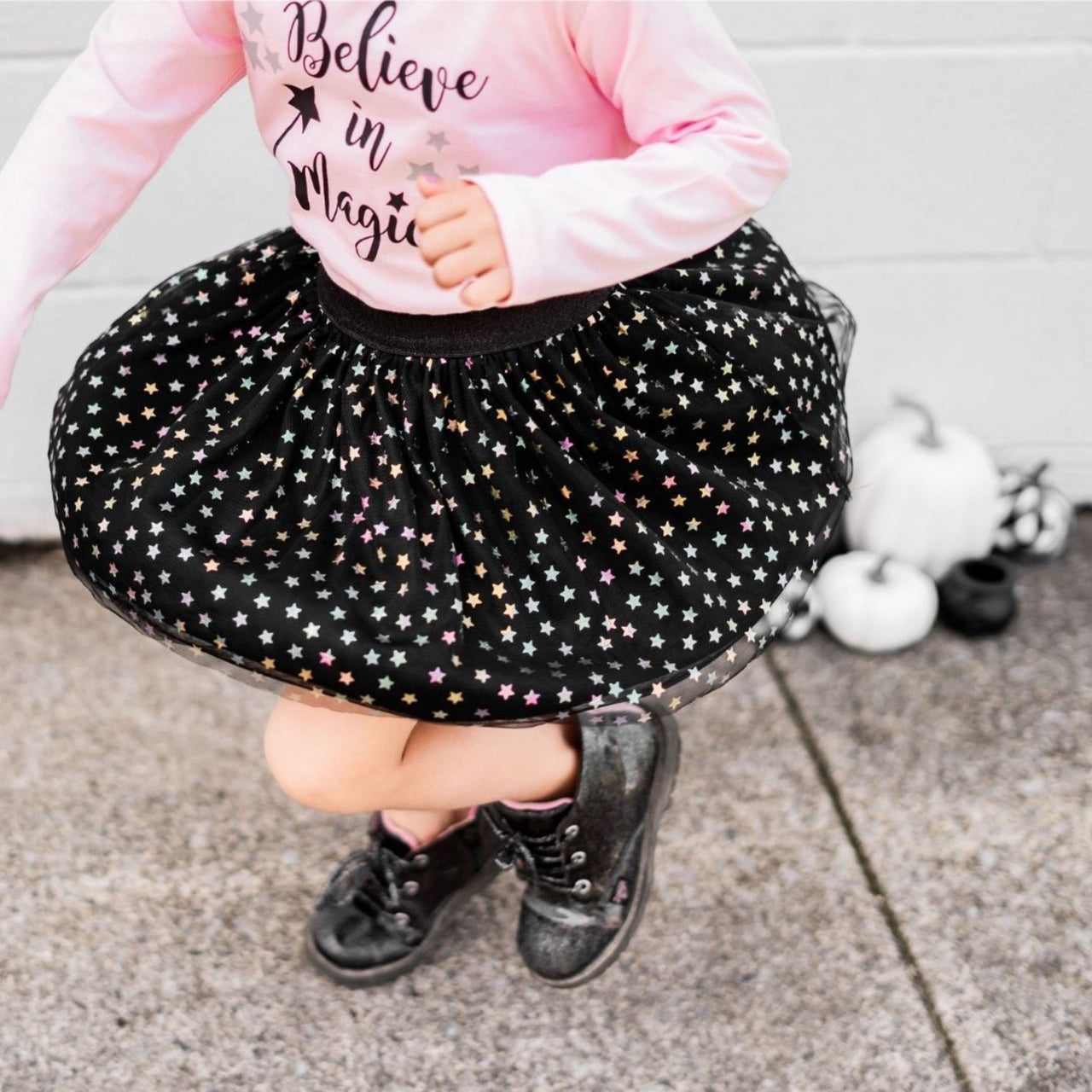 Sweet Wink Girls Halloween Black Mystical Stars Tutu Skirt | HONEYPIEKIDS 