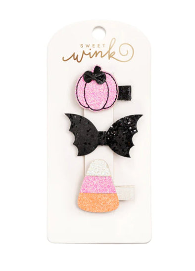 HONEYPIEKIDS | Sweet Wink Girls Halloween Treats Hair Clip Set