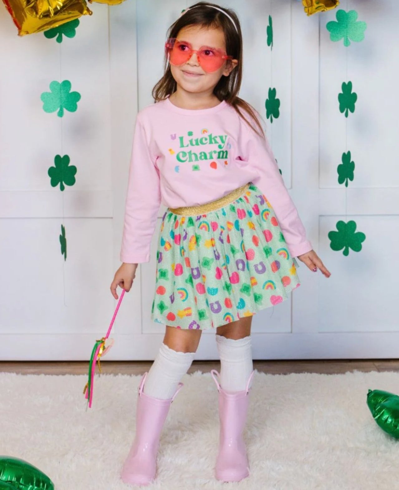 Sweet Wink Girls LUCKY CHARM St Patricks Day Tutu Skirt | HONEYPIEKIDS 