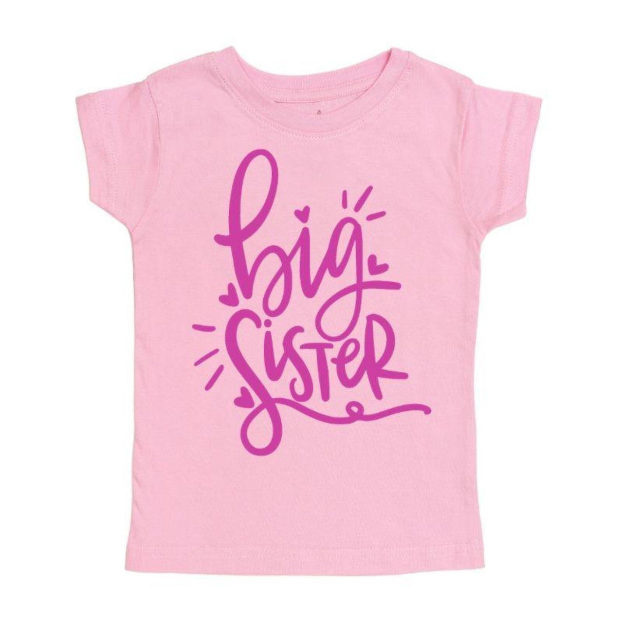 Sweet Wink Girls Pink BIG SISTER S/S Shirt | HONEYPIEKIDS 