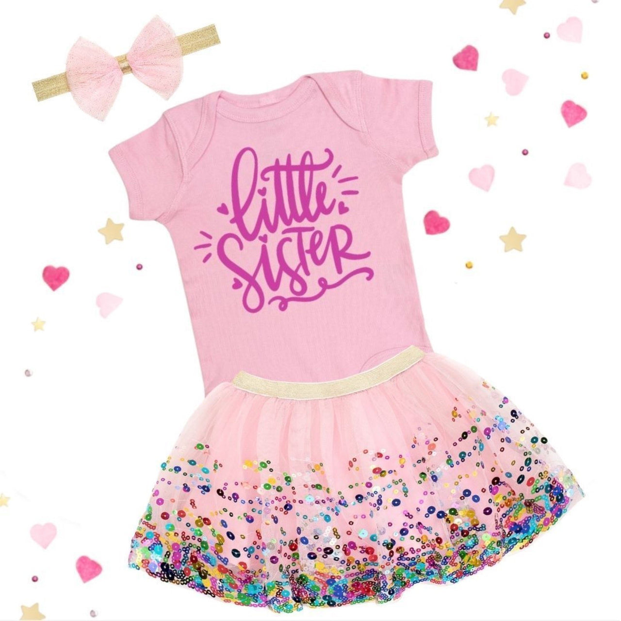 Sweet Wink Girls Pink Confetti Tutu Skirt | HONEYPIEKIDS 