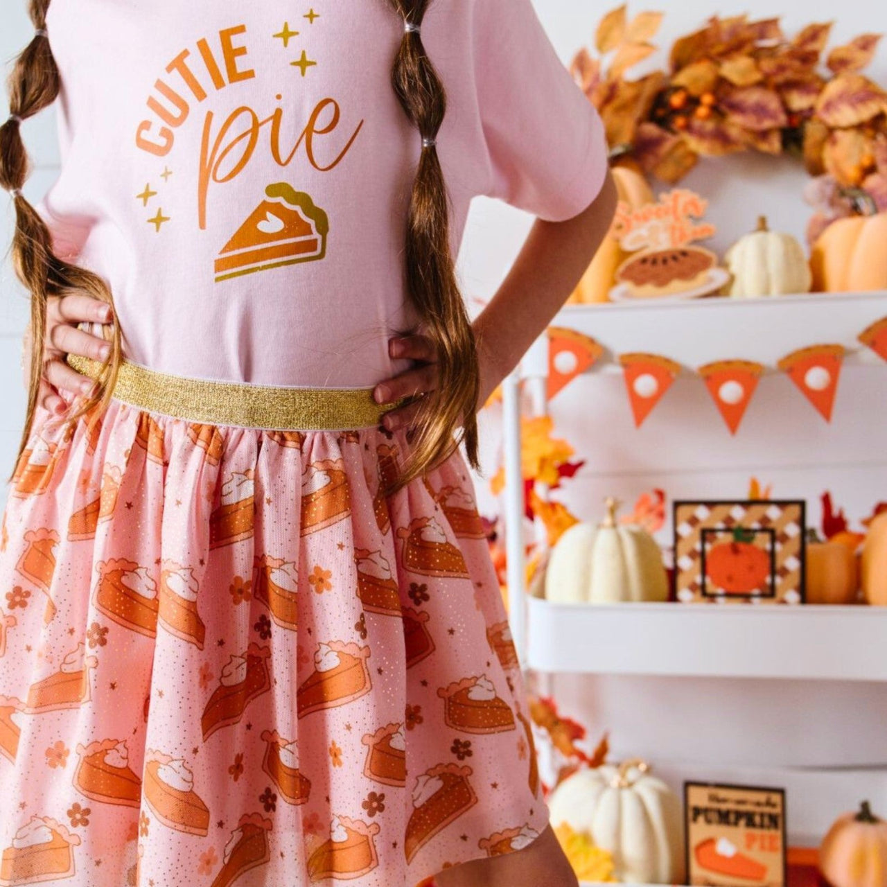 Sweet Wink Girls Pink CUTIE PIE Thanksgiving s/s Shirt | HONEYPIEKIDS 