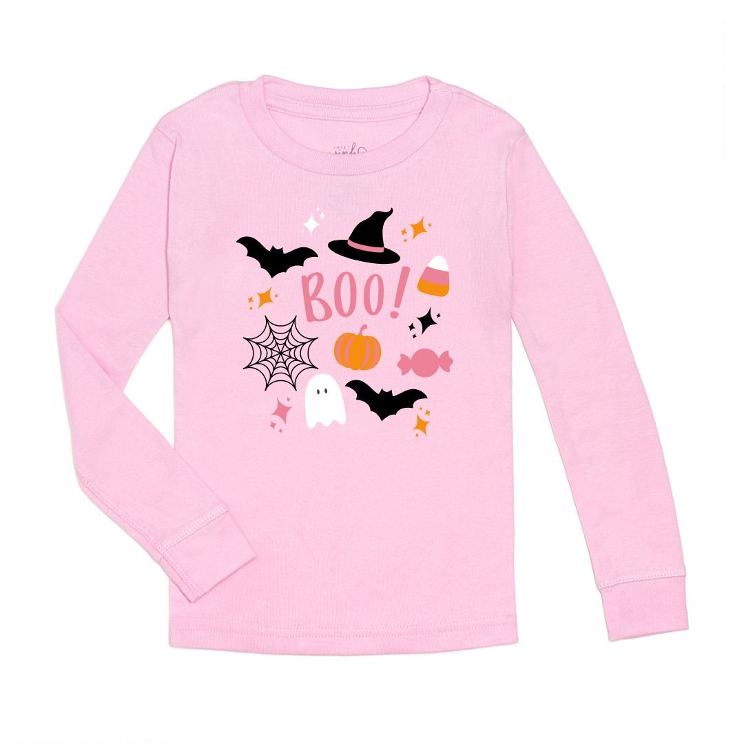 Sweet Wink Girls Pink HALLOWEEN DOODLE L/S Shirt | HONEYPIEKIDS 