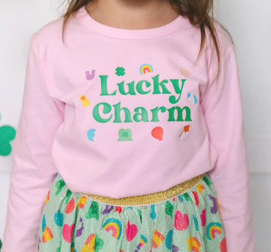 Sweet Wink Girls Pink L/S LUCKY CHARM St Patricks Day Shirt | HONEYPIEKIDS | Kids Boutique Clothing