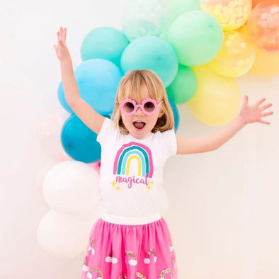 Sweet Wink Girls Pink Magical Rainbow Shirt | HONEYPIEKIDS | Kids Boutique Clothing
