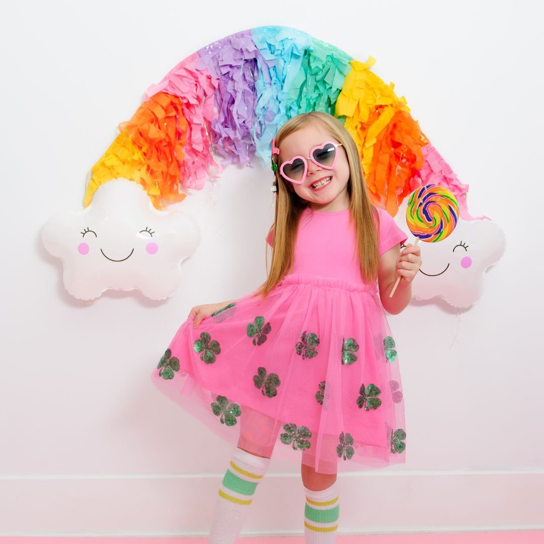 Sweet Wink Girls Pink Shamrock St Patricks Tutu Dress | HONEYPIEKIDS 