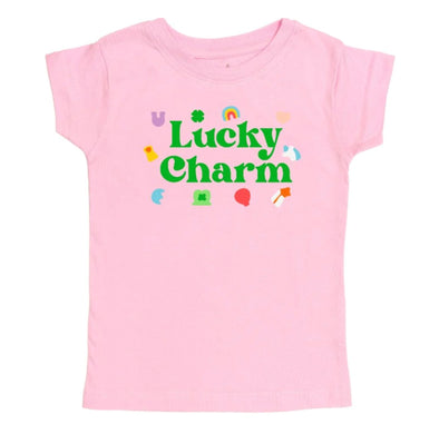 Sweet Wink Girls Pink S/S LUCKY CHARM Shirt | HONEYPIEKIDS | Kids Boutique Clothing