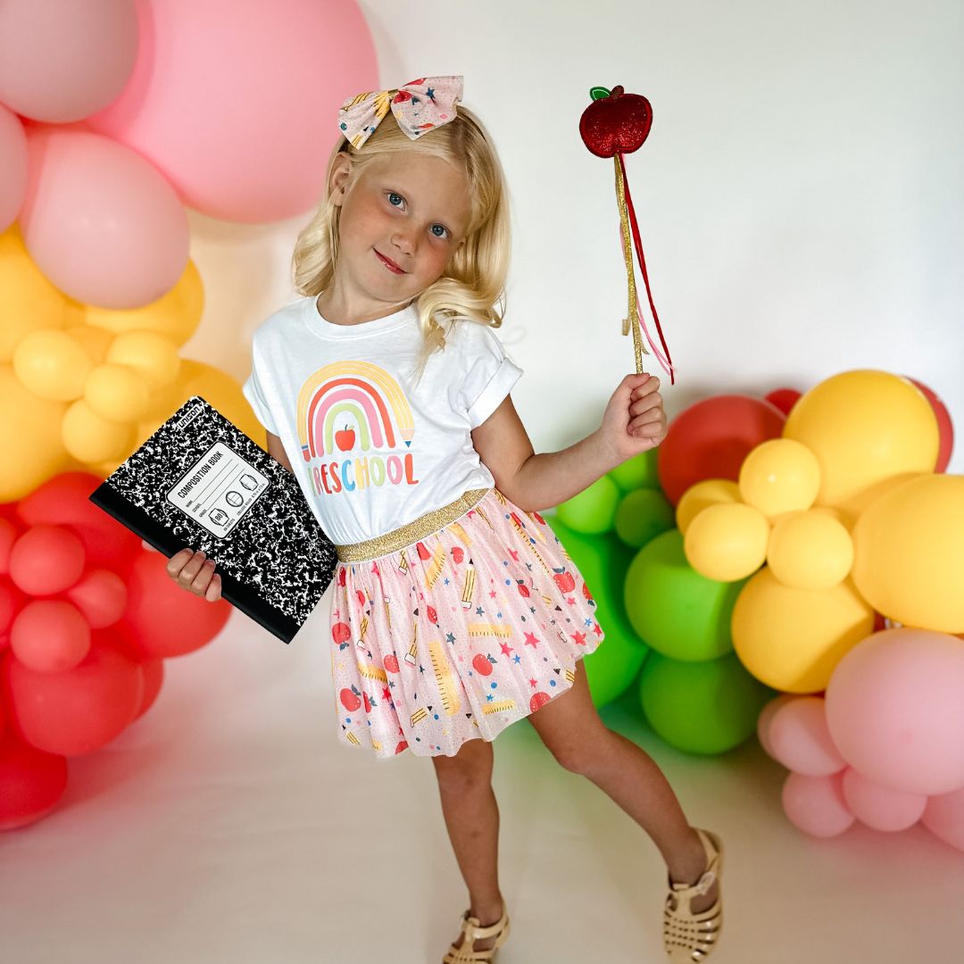 Sweet Wink Girls PRESCHOOL Pencil Rainbow S/S Shirt | HONEYPIEKIDS 