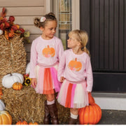 Sweet Wink Girls Pumpkin Flower L/S Shirt | HONEYPIEKIDS 