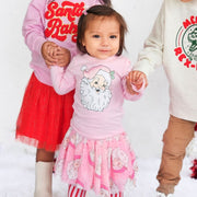 Sweet Wink Girls Retro Santa Christmas Tutu Skirt | HONEYPIEKIDS 