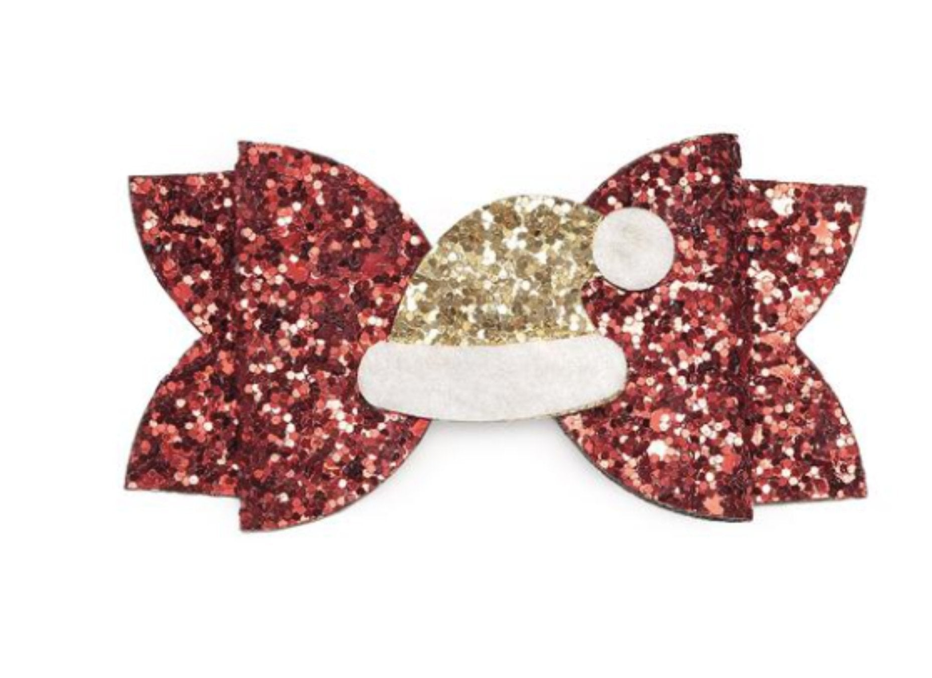 Sweet Wink Girls Santa Bow Hair Clip | HONEYPIEKIDS 