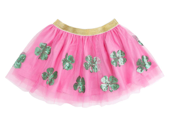 Sweet Wink Girls Sequin SHAMROCK Tutu Skirt | HONEYPIEKIDS | Kids Boutique Clothing