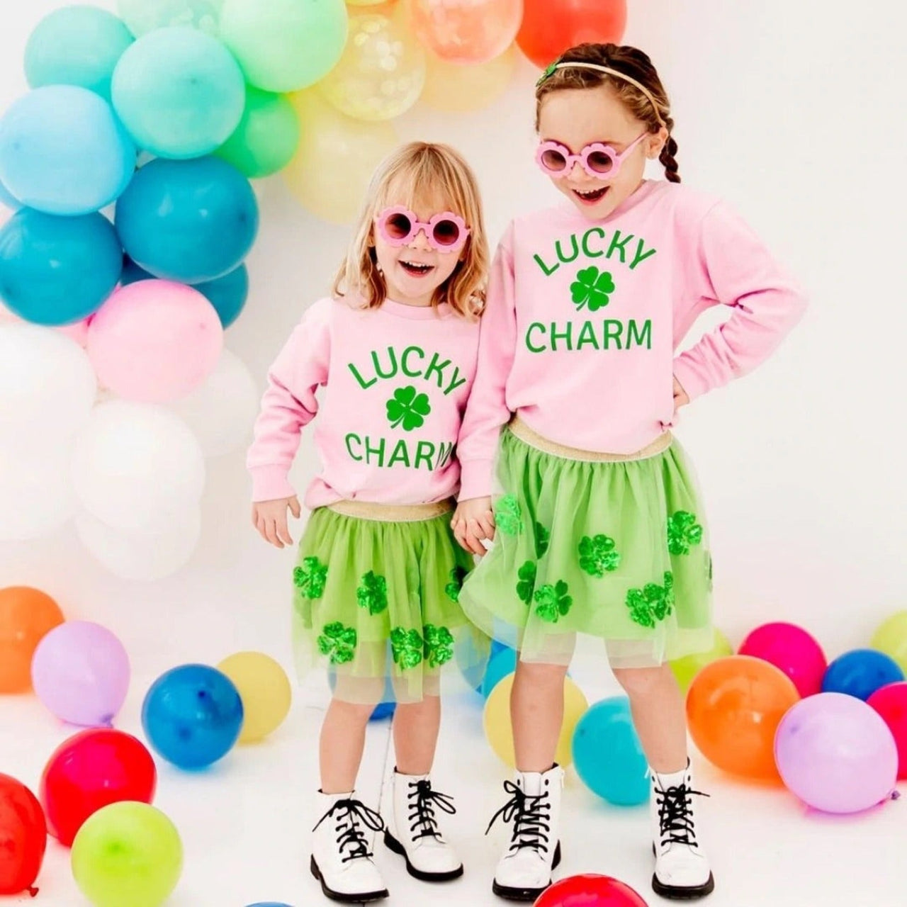 Sweet Wink Green Shamrock Tutu Skirt | HONEYPIEKIDS 