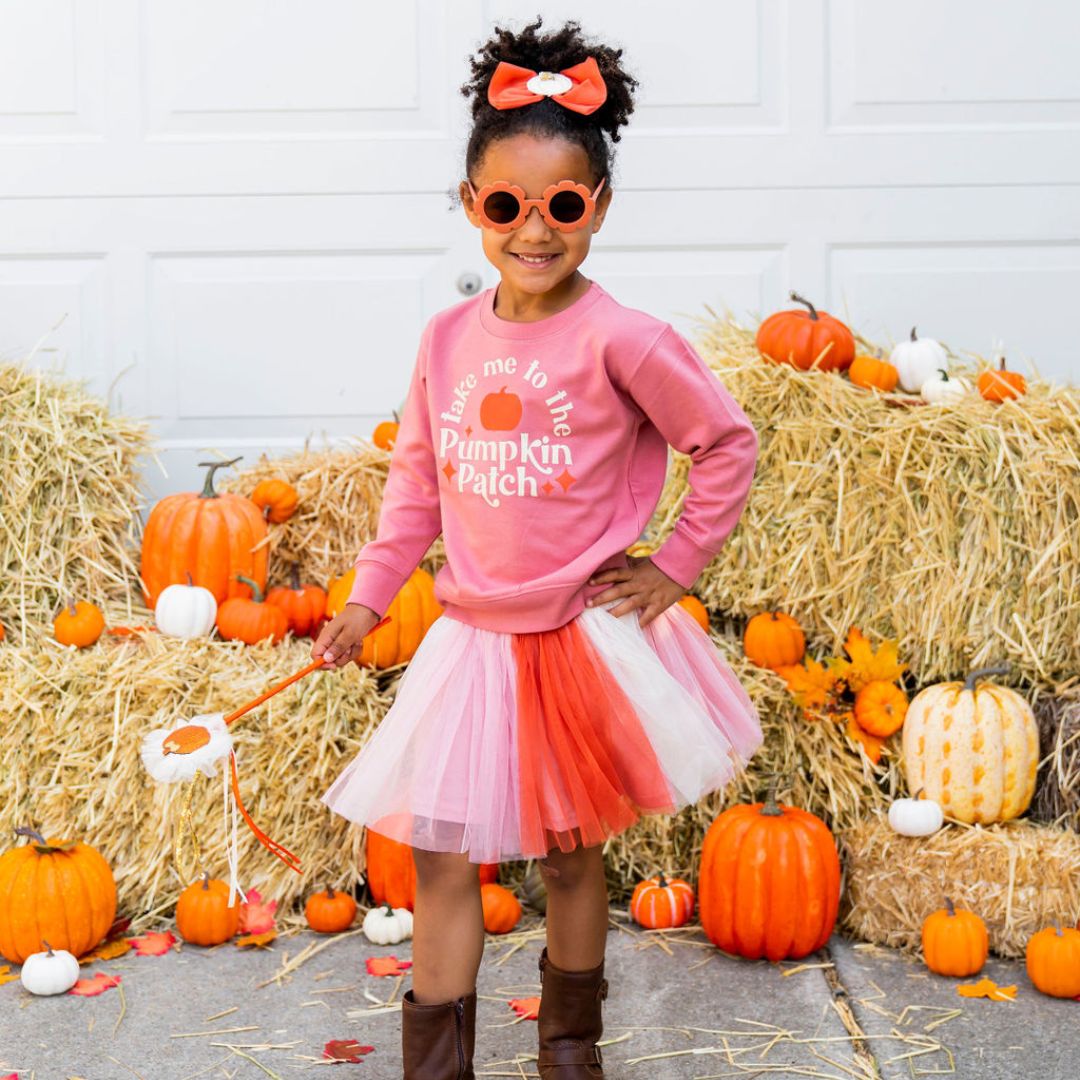 Sweet Wink Girls Take Me To The Pumpkin Patch Sweatshirt | HONEYPIEKIDS 