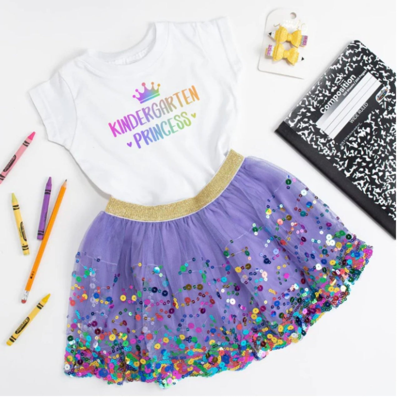 Sweet Wink Girls White KINDERGARTEN PRINCESS Short Sleeve Shirt | HONEYPIEKIDS 