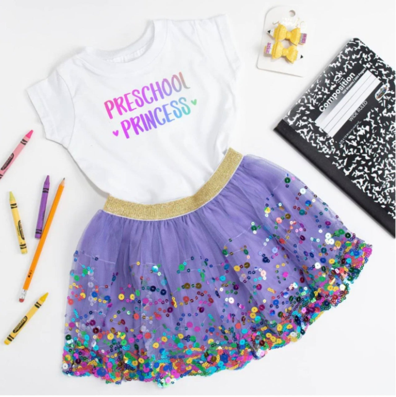 Sweet Wink Girls White PRESCHOOL PRINCESS Short Sleeve Shirt | HONEYPIEKIDS 