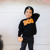 HONEYPIEKIDS | Sweet Wink Halloween Black & Orange BOO Sweatshirt