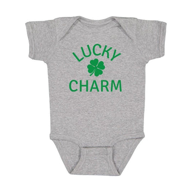 Sweet Wink Infant Boys Lucky Charm S/S Bodysuit In Gray | HONEYPIEKIDS | Kids Boutique Clothing