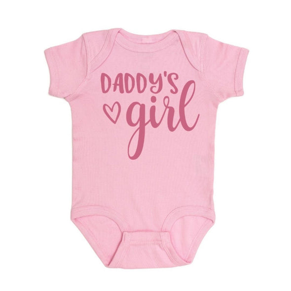 Sweet Wink INFANT GIRLS DADDY'S GIRL S/S Pink Bodysuit | HONEYPIEKIDS | Kids Boutique Clothing