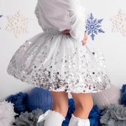 Sweet Wink Infant to Youth Girls Silver Sequin Tutu Skirt | HONEYPIEKIDS 
