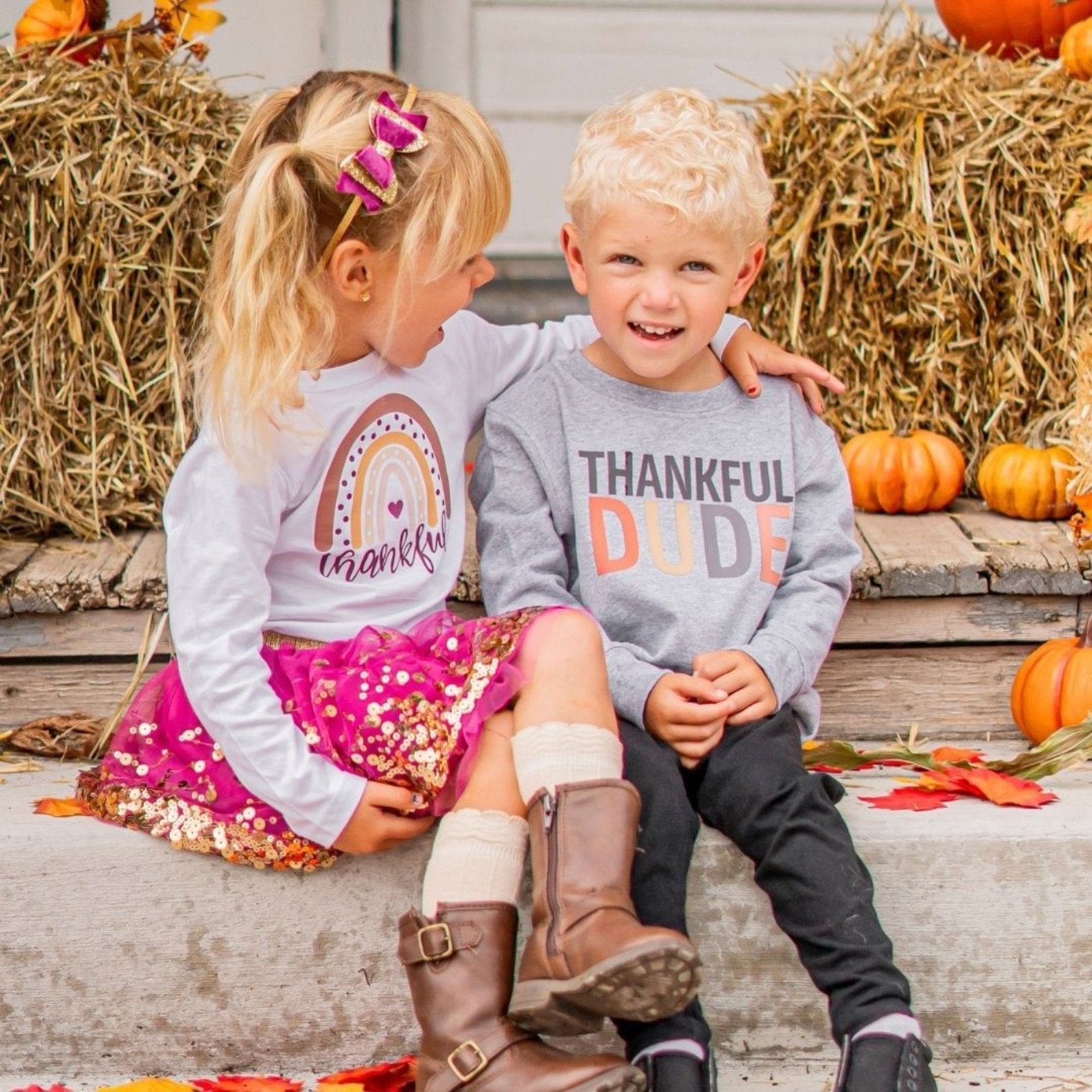 Sweet Wink Girls THANKFUL Rainbow L/S Shirt | HONEYPIEKIDS 