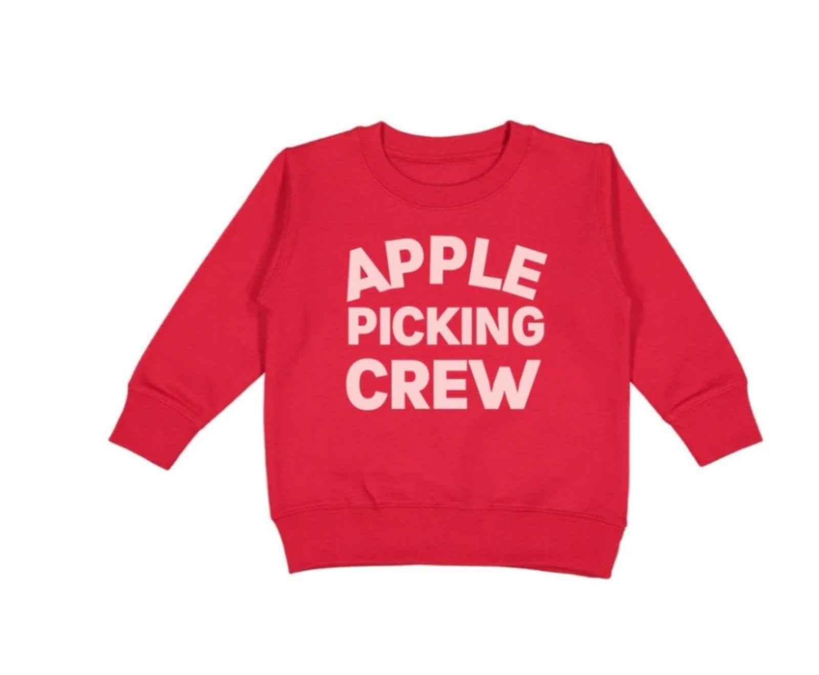 Sweet Wink Red Apple Picking Crew L/S Sweatshirt | HONEYPIEKIDS 
