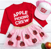 Sweet Wink Red Apple Picking Crew L/S Sweatshirt | HONEYPIEKIDS 