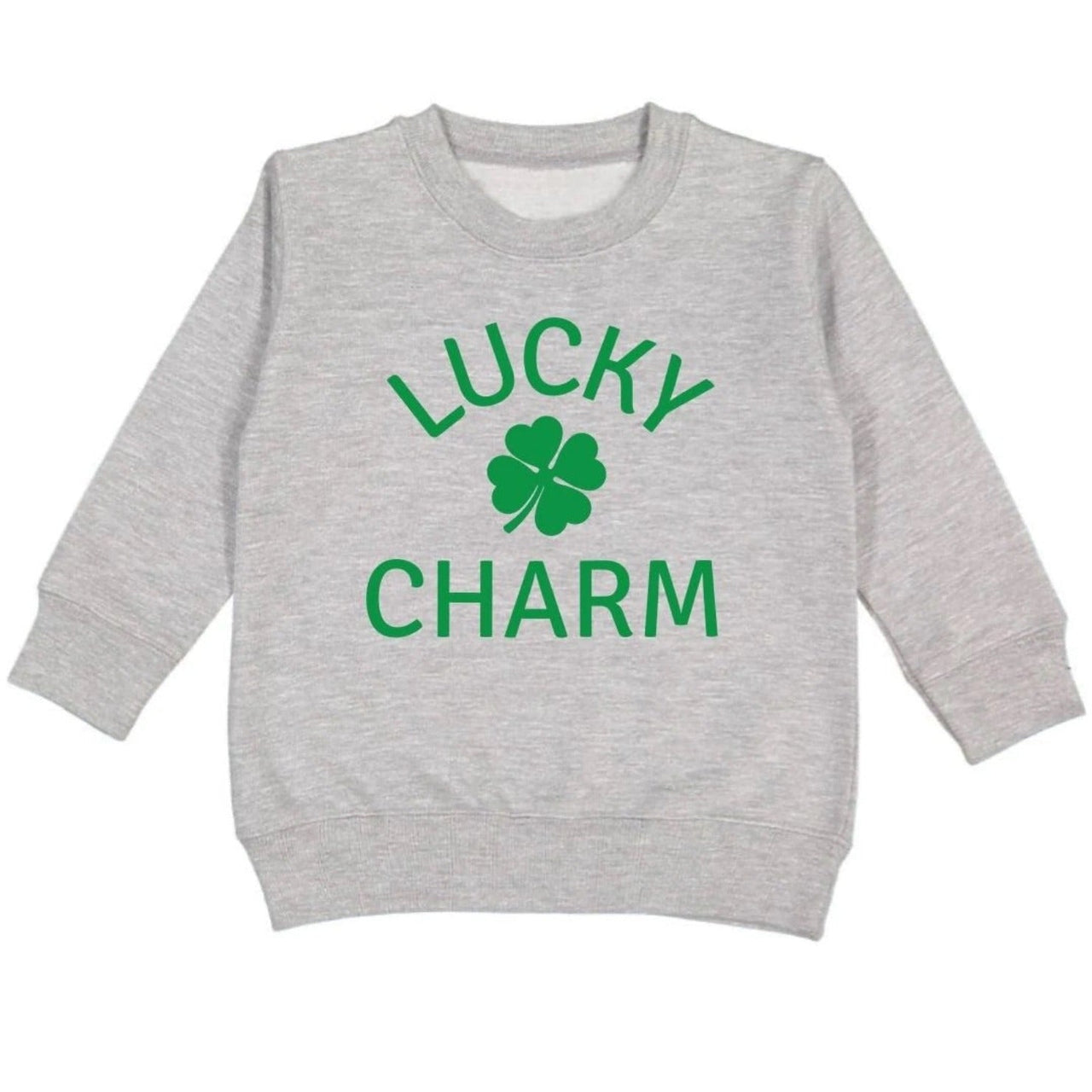 Sweet Wink Toddler To Youth Gray LUCKY CHARM Sweatshirt | HONEYPIEKIDS 