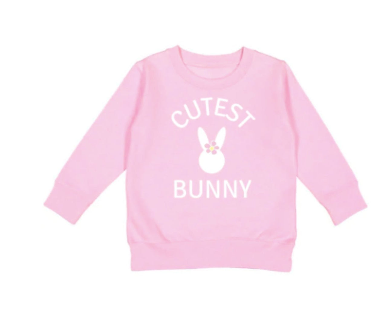 Sweet Wink Toddler To Youth Girls Pink CUTEST BUNNY Sweatshirt | HONEYPIEKIDS 