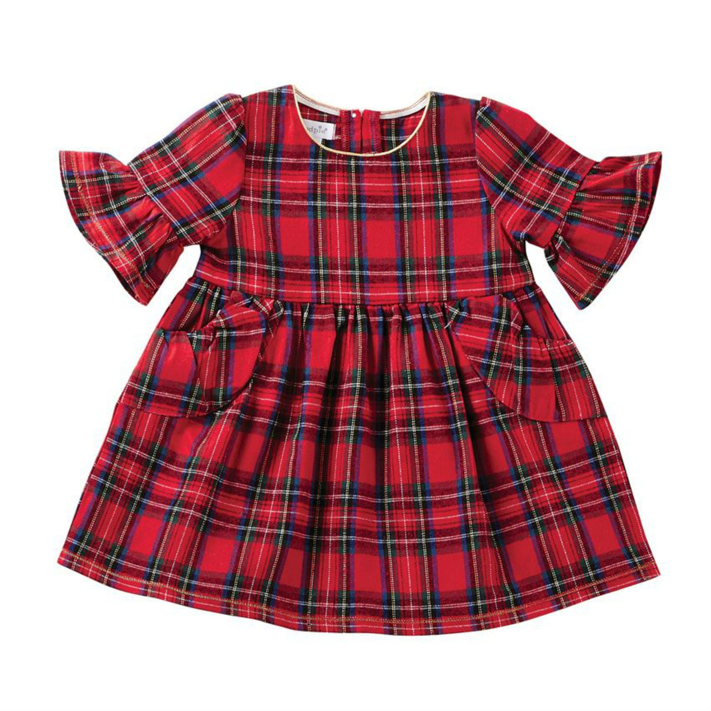 Infant & Toddler Red Tartan Plaid Dress & Bloomer Set | HONEYPIEKIDS