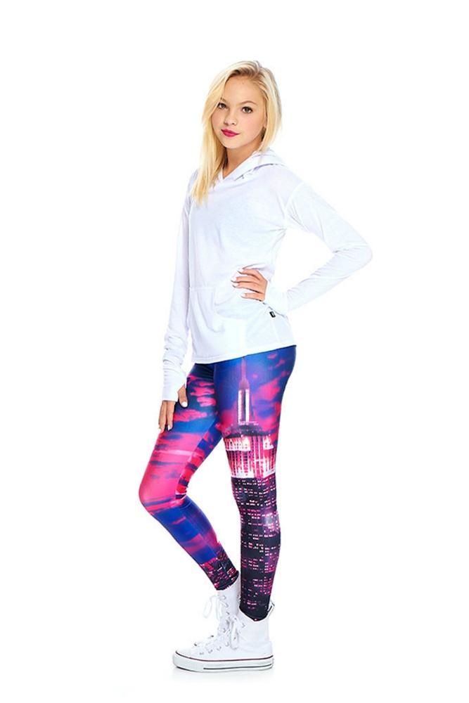 Terez Girls Empire State Building Printed Leggings | HONEYPIEKIDS 