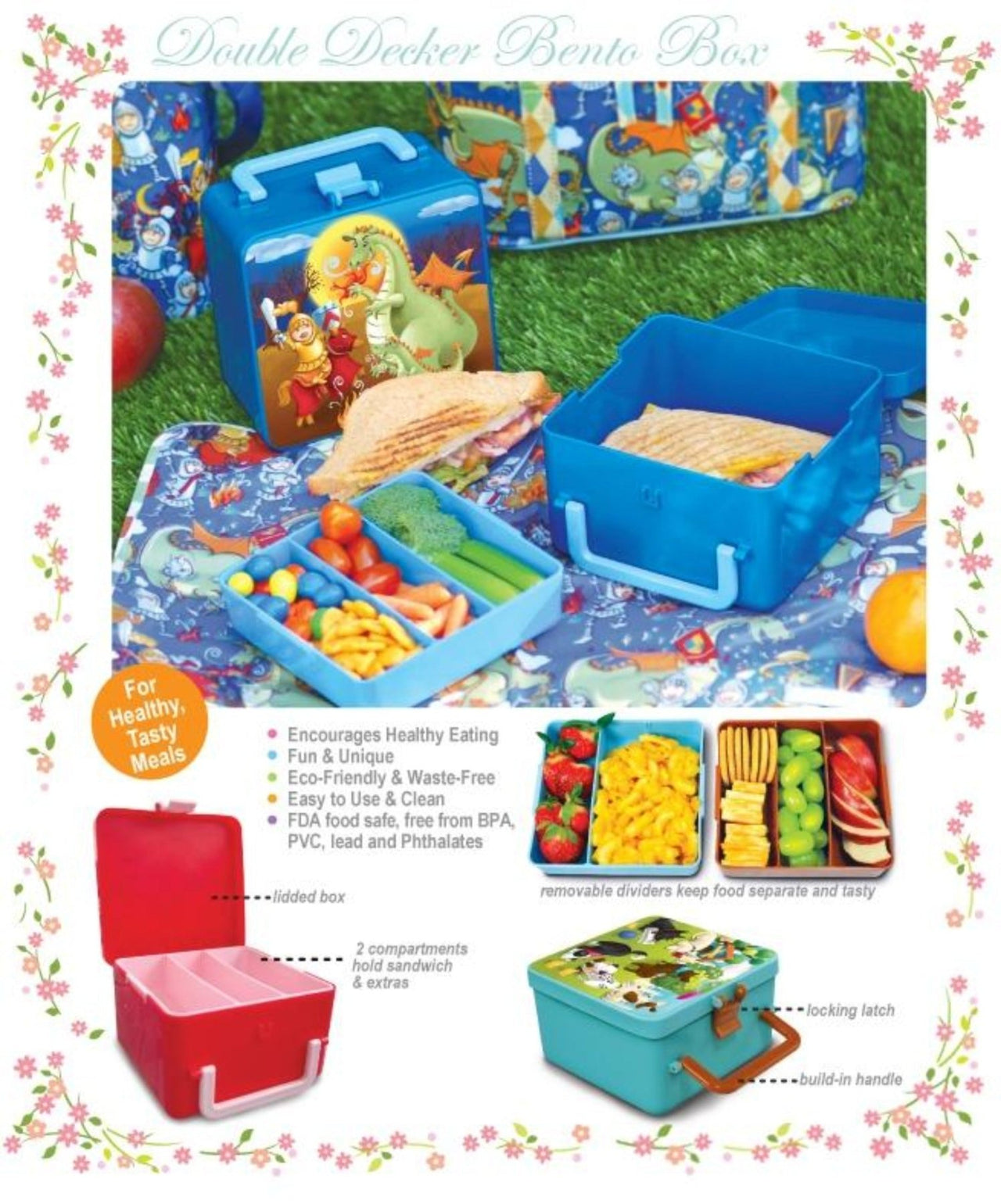 THE PIGGY STORY DOUBLE DECKER BENTO BOX | HONEYPIEKIDS 