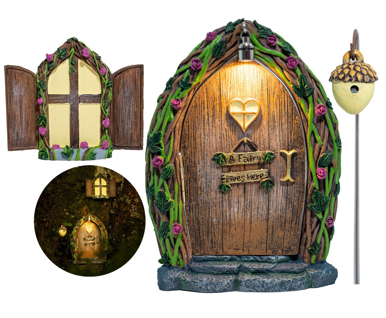 Light Up Fairy & Elf Door and Window for Trees or Wall | HONEYPIEKIDS 