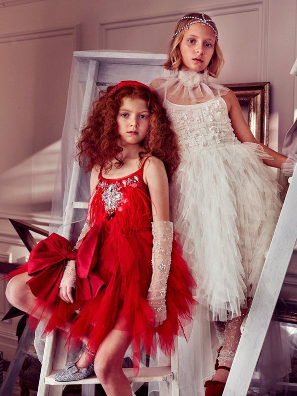 Tutu Du Monde Girls Holiday Red Abigail Tutu Dress | HONEYPIEKIDS | Kids Boutique Clothing