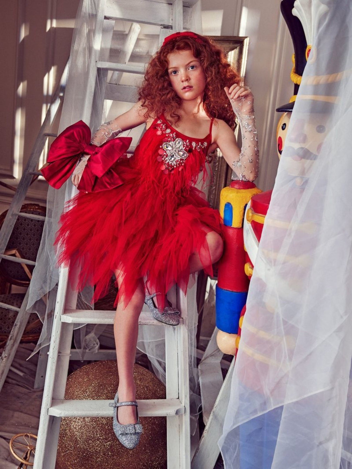 tutu du monde red dress Bb Luminous Tulle Dress