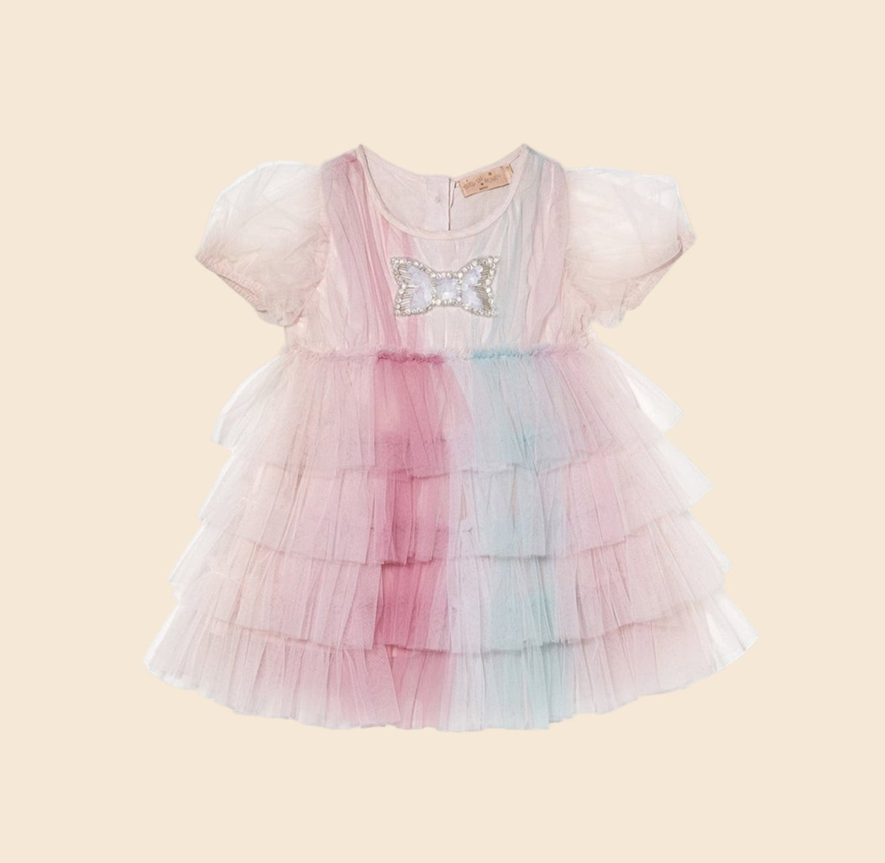 Tutu Du Monde Baby Girls Bebe Crystal Bow Tulle Dress | HONEYPIEKIDS 