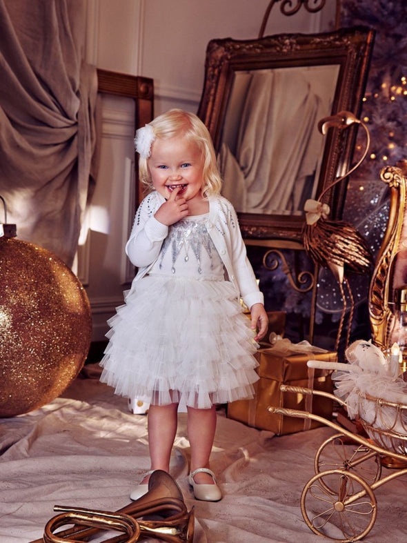 Tutu Du Monde Bebe Infant WHITE Secret Santa Tutu Dress | HONEYPIEKIDS | Kids Boutique Clothing
