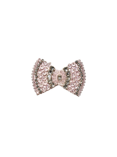 Tutu Du Monde Gem Bow Hair Clip In Porcelain Pink | HONEYPIEKIDS | Kids Boutique Clothing