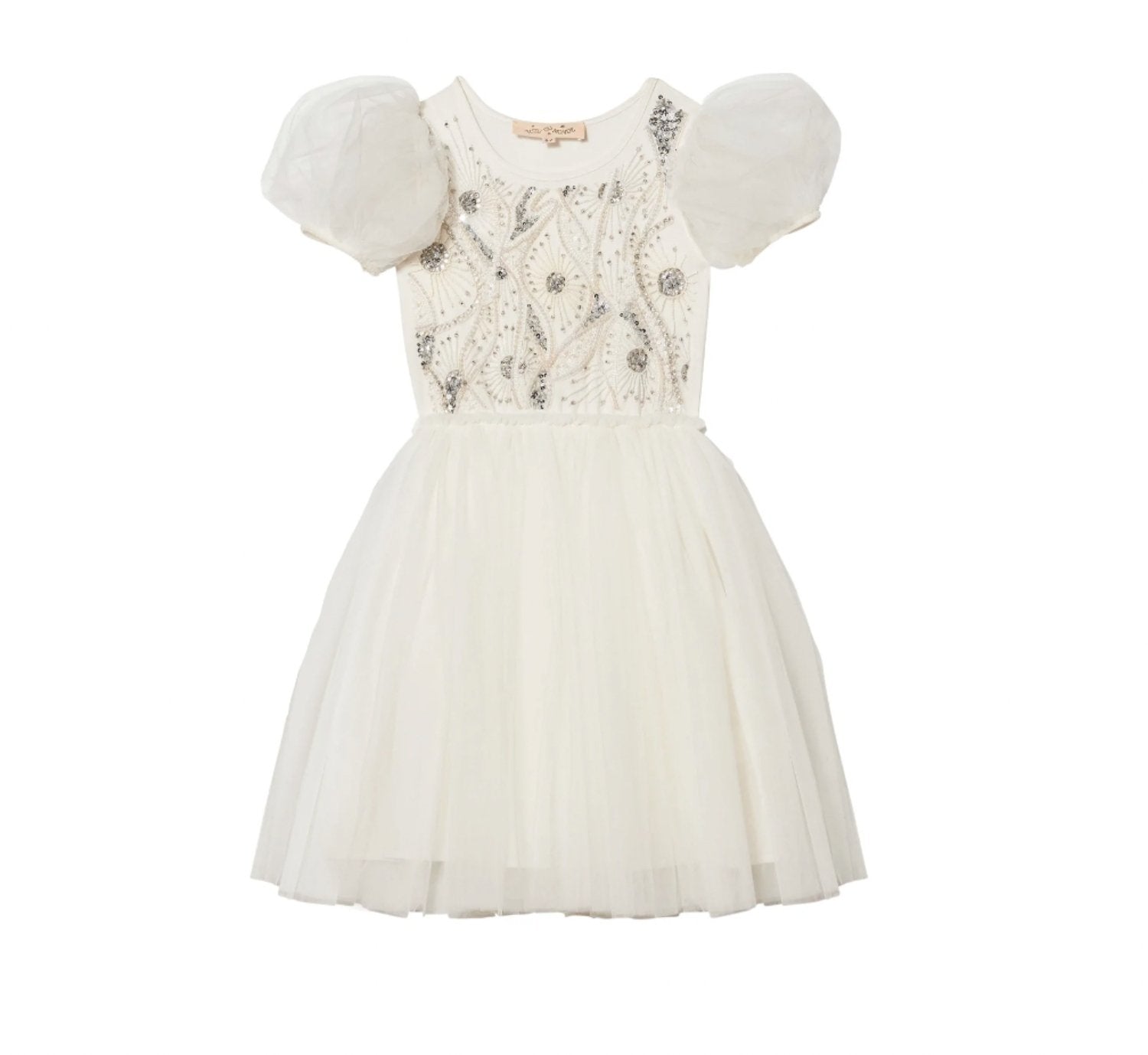 Tutu Du Monde Girls Floweret Tutu Dress In Milk | HONEYPIEKIDS 