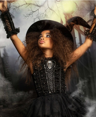 Tutu Du Monde Girls Halloween Black Magic Gloves | HONEYPIEKIDS | Kids Boutique Clothing