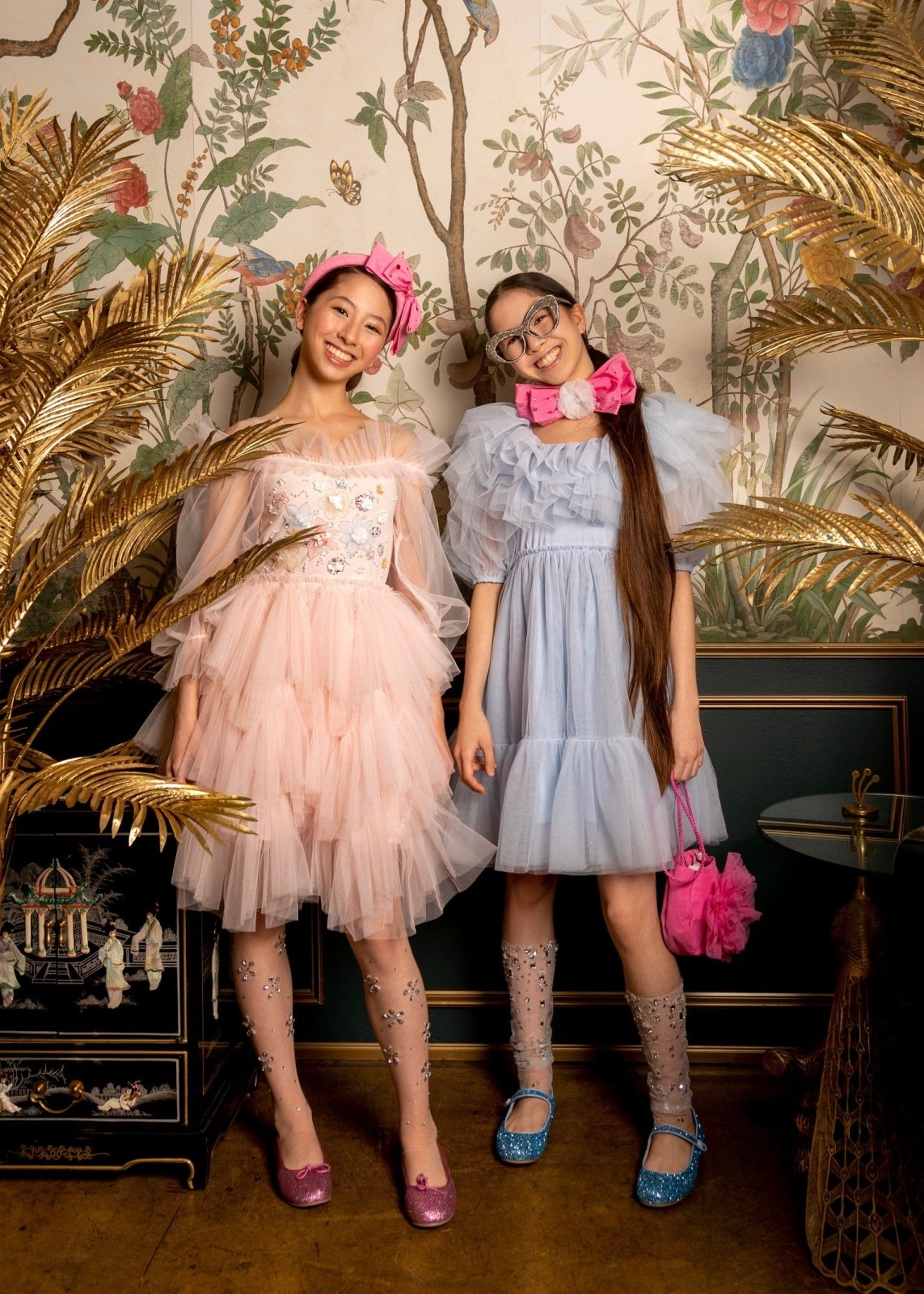 Tutu Du Monde Glimmer Blue Eclectic Leggings | HONEYPIEKIDS 