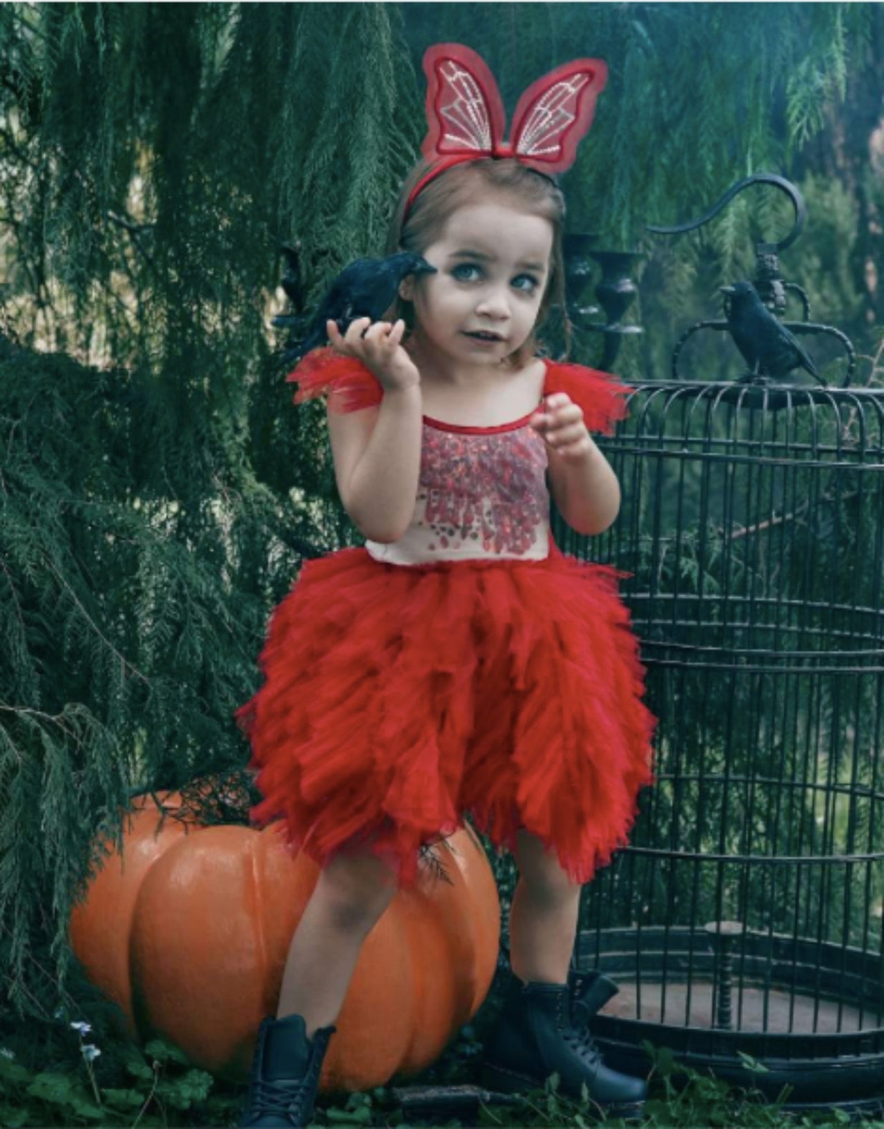 Tutu Du Monde Halloween Black Crown Headband In Black or Red | HONEYPIEKIDS 